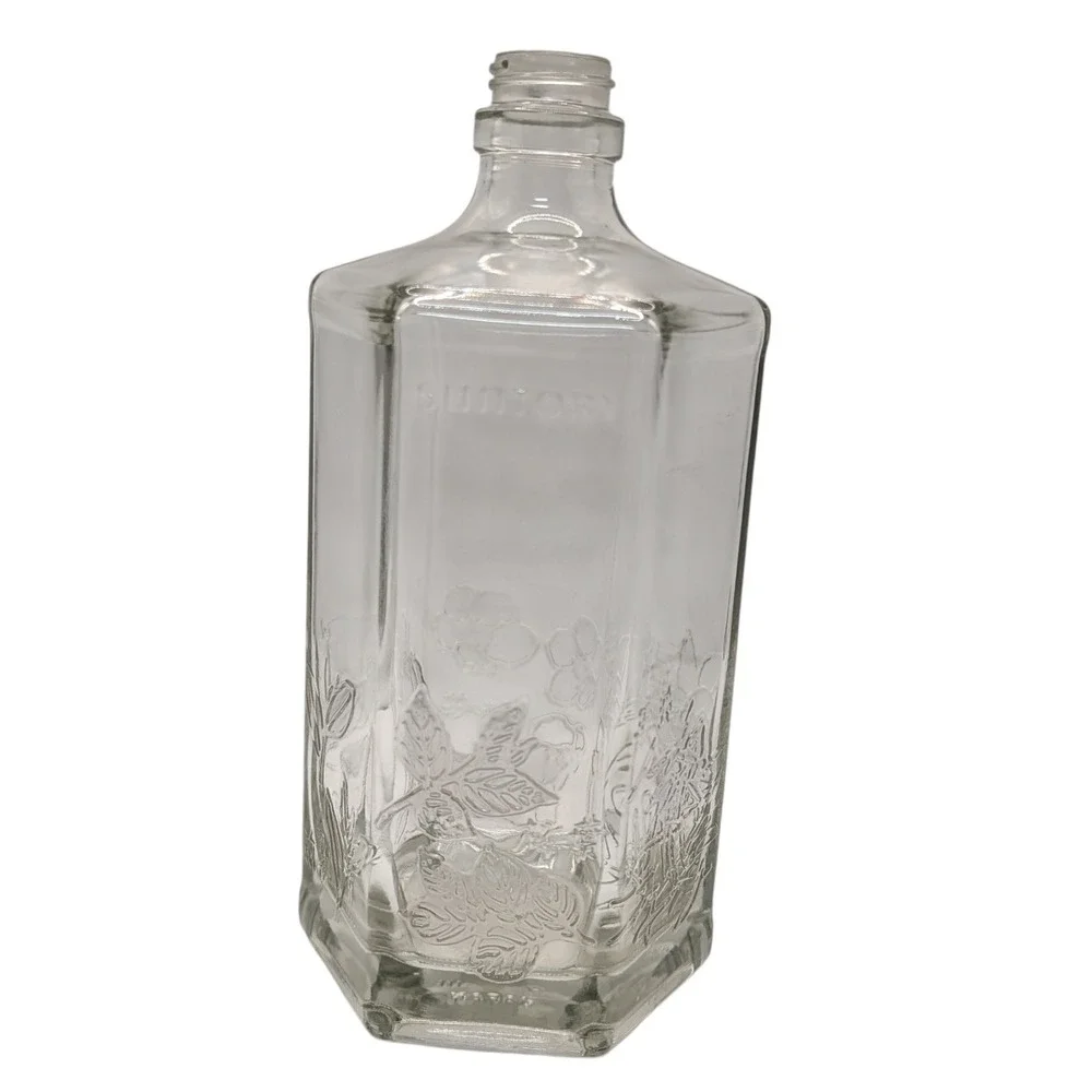Suntory Roku Gin Bottle Empty Japanese Embossed Floral Botanical Craft Decor Bar